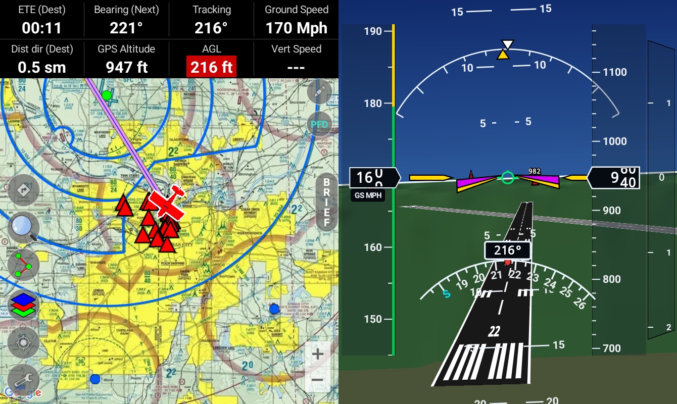 3D Synthetic Vision Primary Flight Display